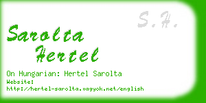 sarolta hertel business card